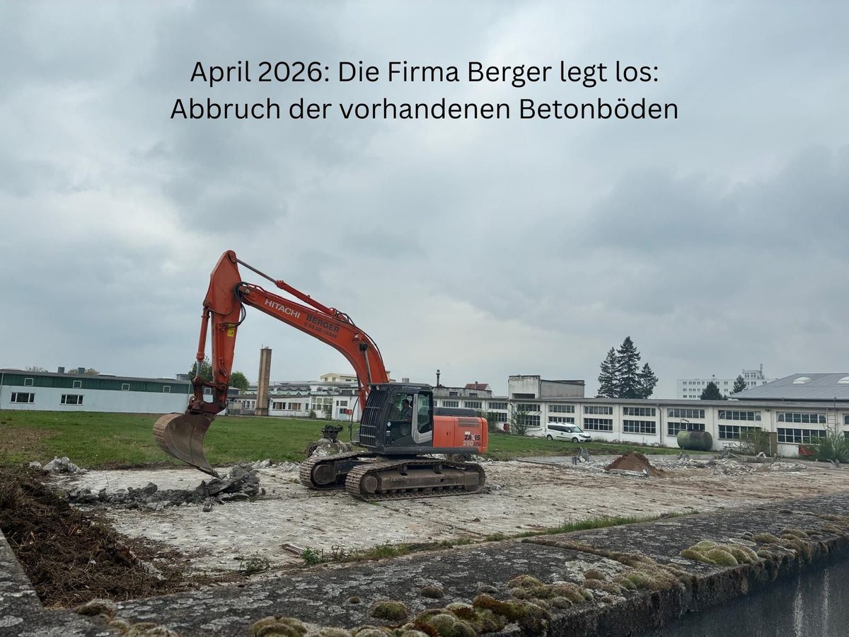 Abbruch der vorhandenen Betonflächen